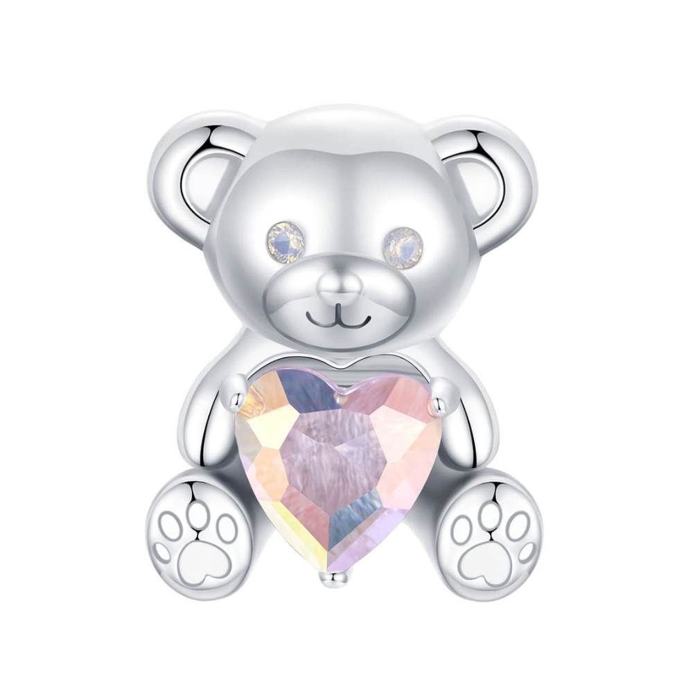 Charms Miś z różowym sercem FUG010016 3