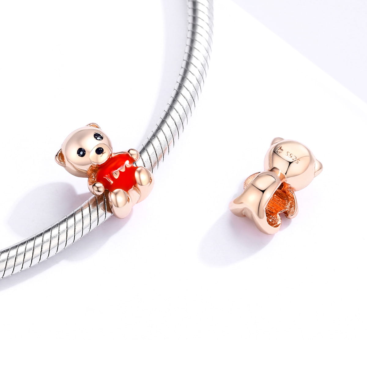 Charms Złoty Miś z sercem LOVE FUG0971 2