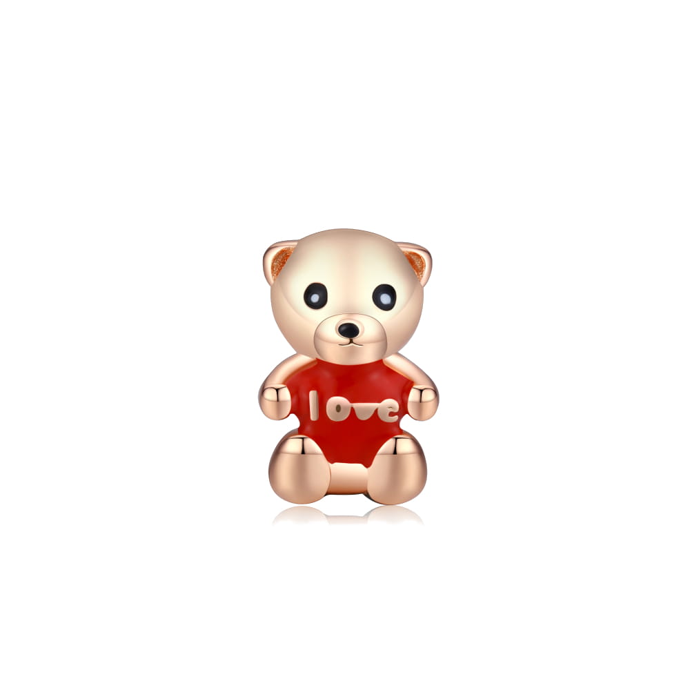Charms Złoty Miś z sercem LOVE FUG0971 1