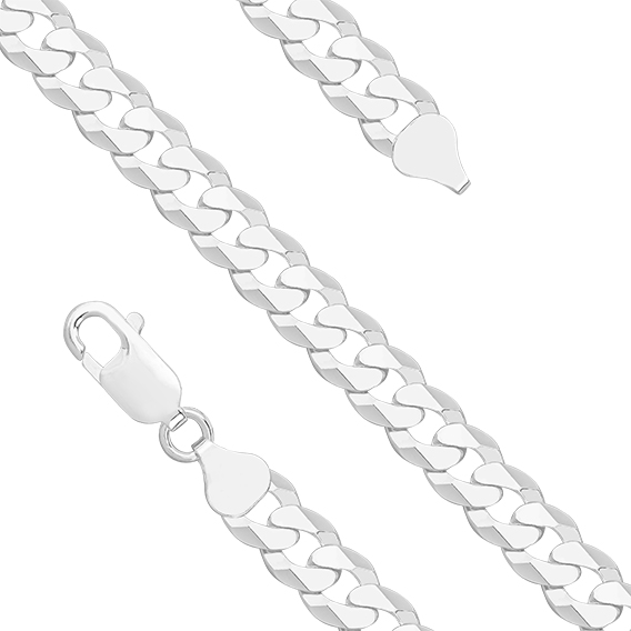 Srebrny łańcuszek pancerka płaska diamentowana 55 cm FUGCUEX200 2