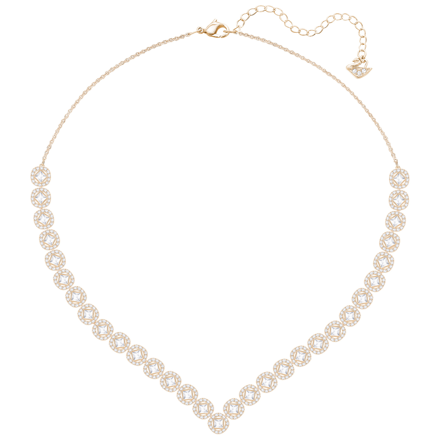 Naszyjnik SWAROVSKI • Angelic Square Necklace, Large, Rose 5351308 1