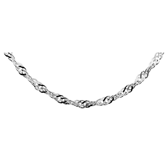 Srebrny łańcuszek Singapur 45 cm FUGGDSL65 1