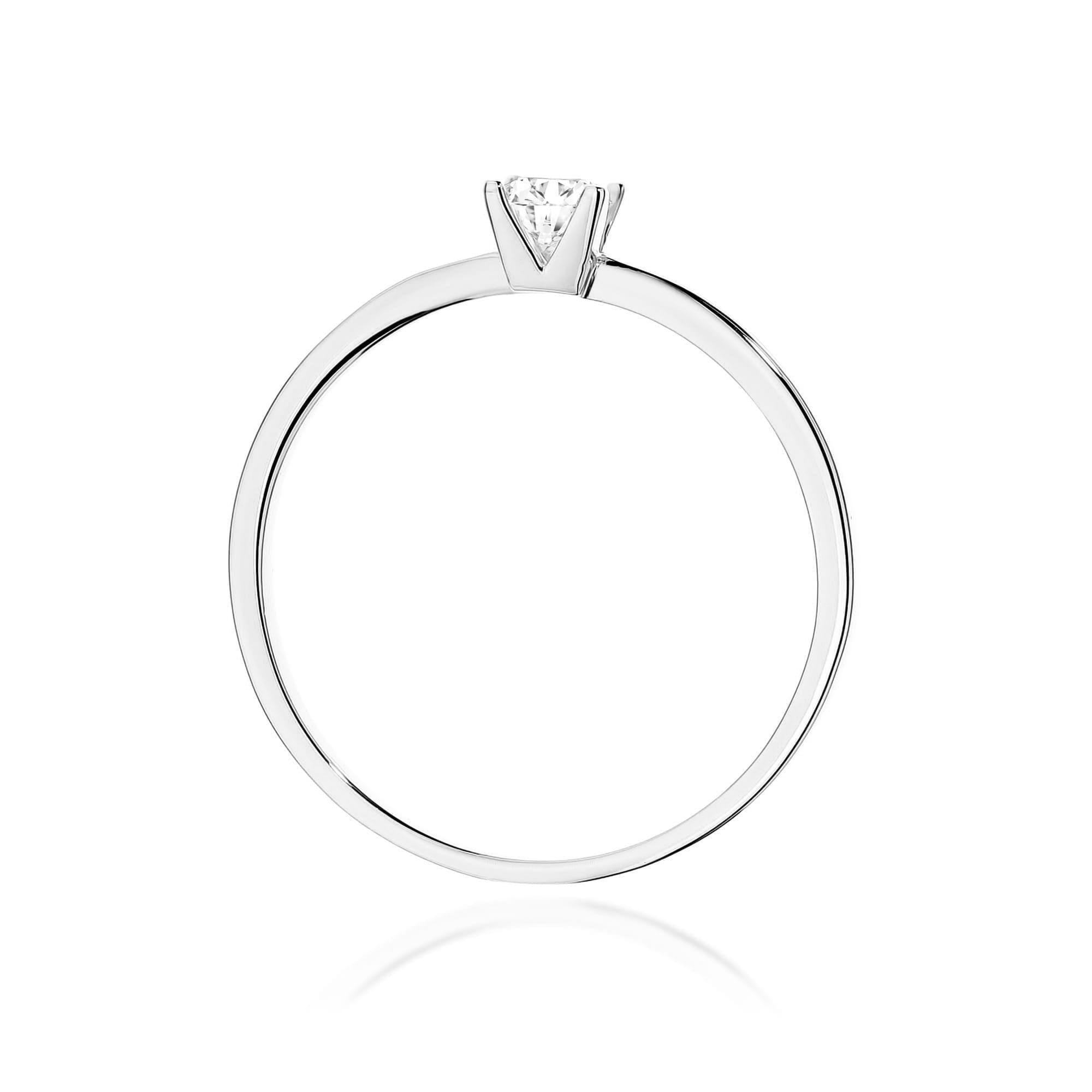 Pierścionek zaręczynowy z białego złota z diamentem laboratoryjnym 0.15ct 4