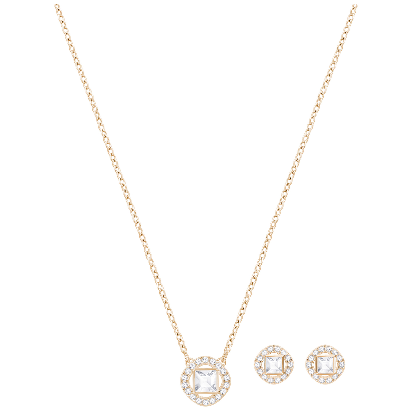 Zestaw SWAROVSKI • Angelic Square Set, Rose, 5351306 1