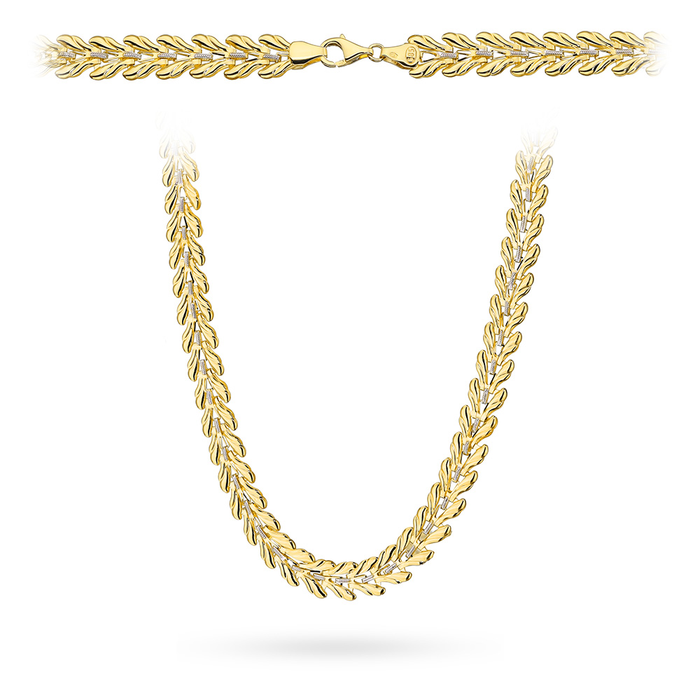 Naszyjnik złoty elegancki rodowany FUG3-34-N00568-2 1