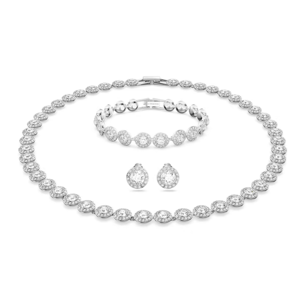 Zestaw SWAROVSKI • Angelic All Around Set, White, Rhodium Plating 5367853 1