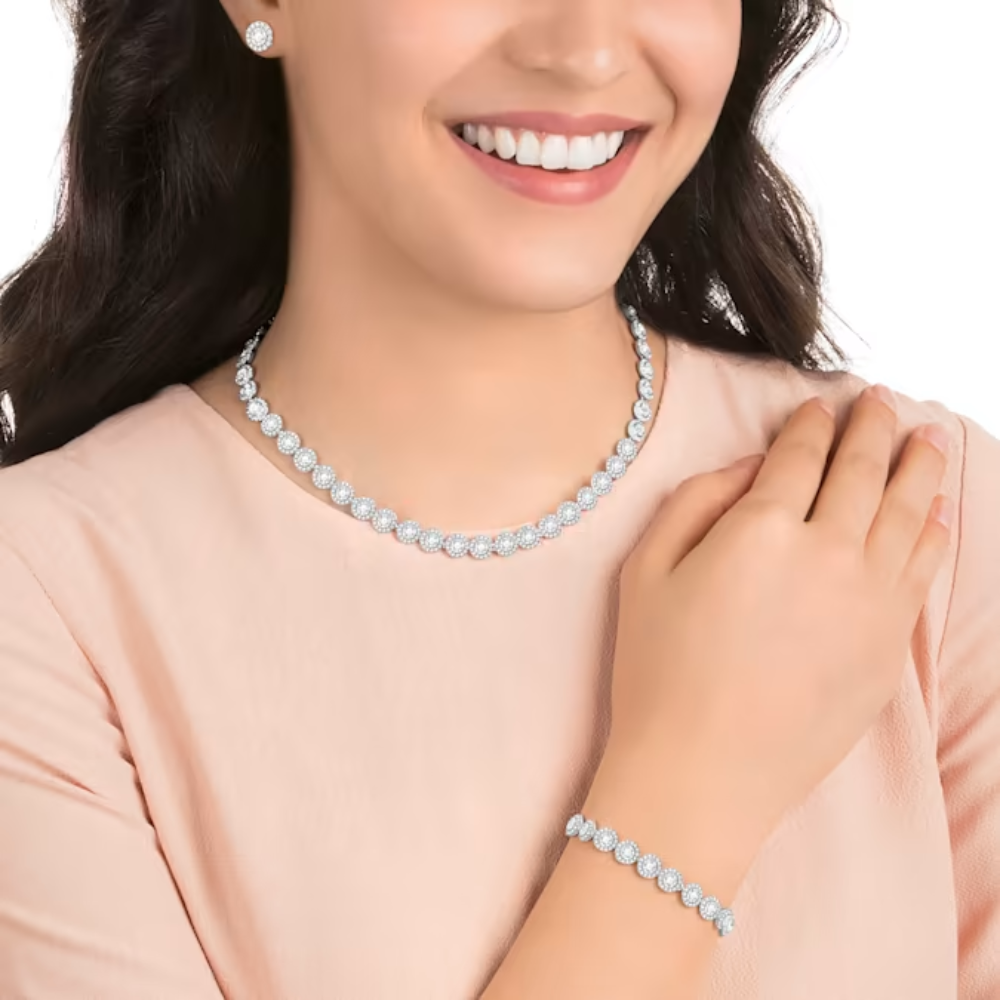 Zestaw SWAROVSKI • Angelic All Around Set, White, Rhodium Plating 5367853 3