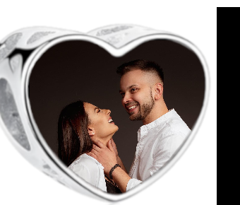 Charms • Zawieszka ze zdjęciem i grawerem • Serce ażurowe 2