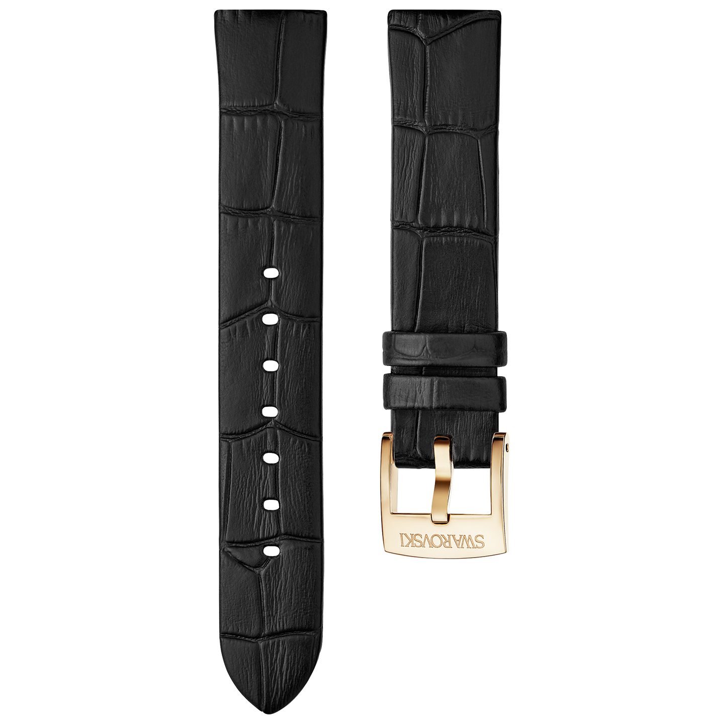 Pasek do zegarka Swarovski • HOURS LEATHER STR BLACK CROCO ROS 5301944 1