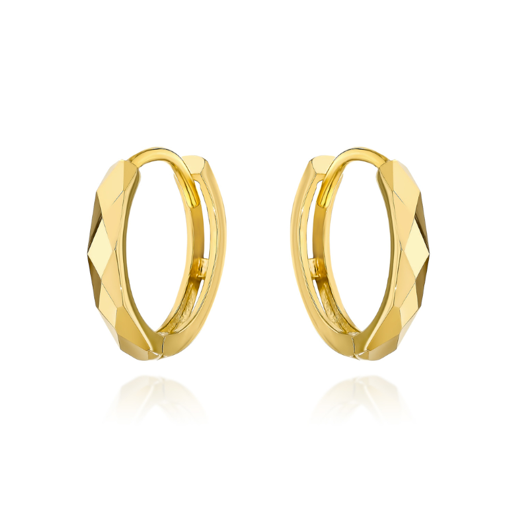 Kolczyki złote diamentowane kółeczka 1,2cm FUG7-K00765-375 1