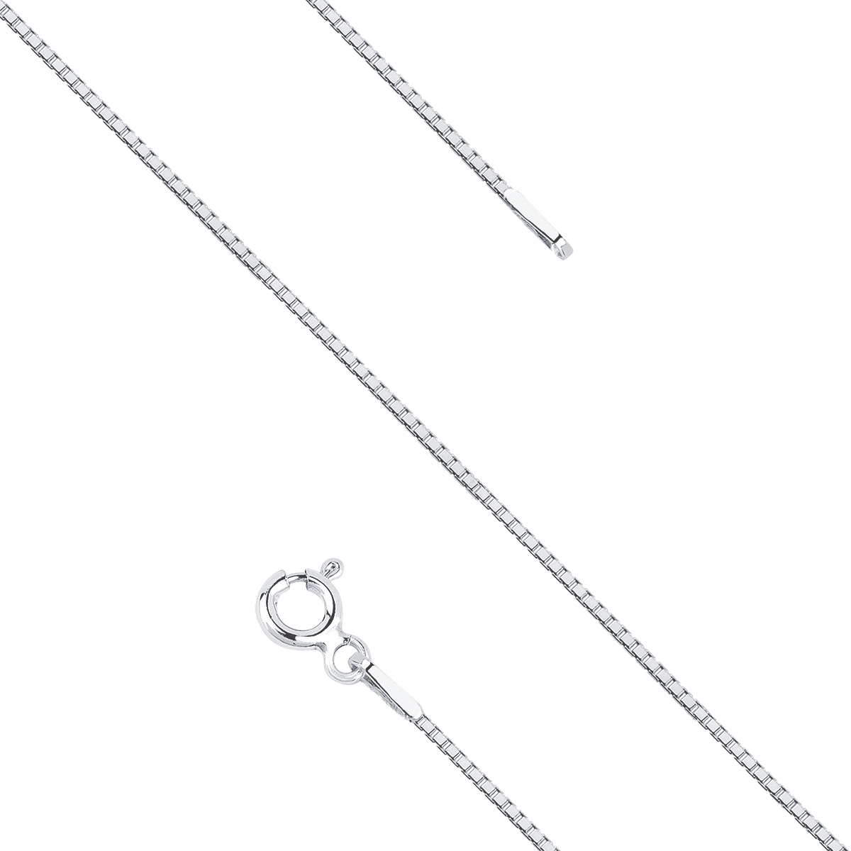 Srebrny łańcuszek kostka wenecka diamentowana 45cm FUGKVD010R/45 2