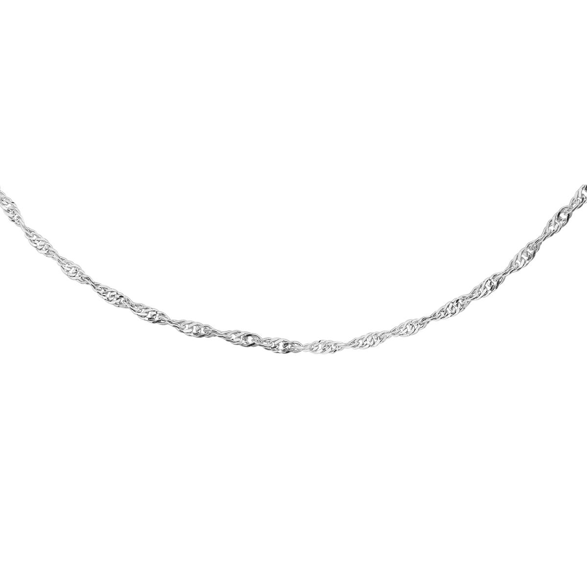 Srebrny łańcuszek Singapur 55 cm FUGGDSL27R/55 1