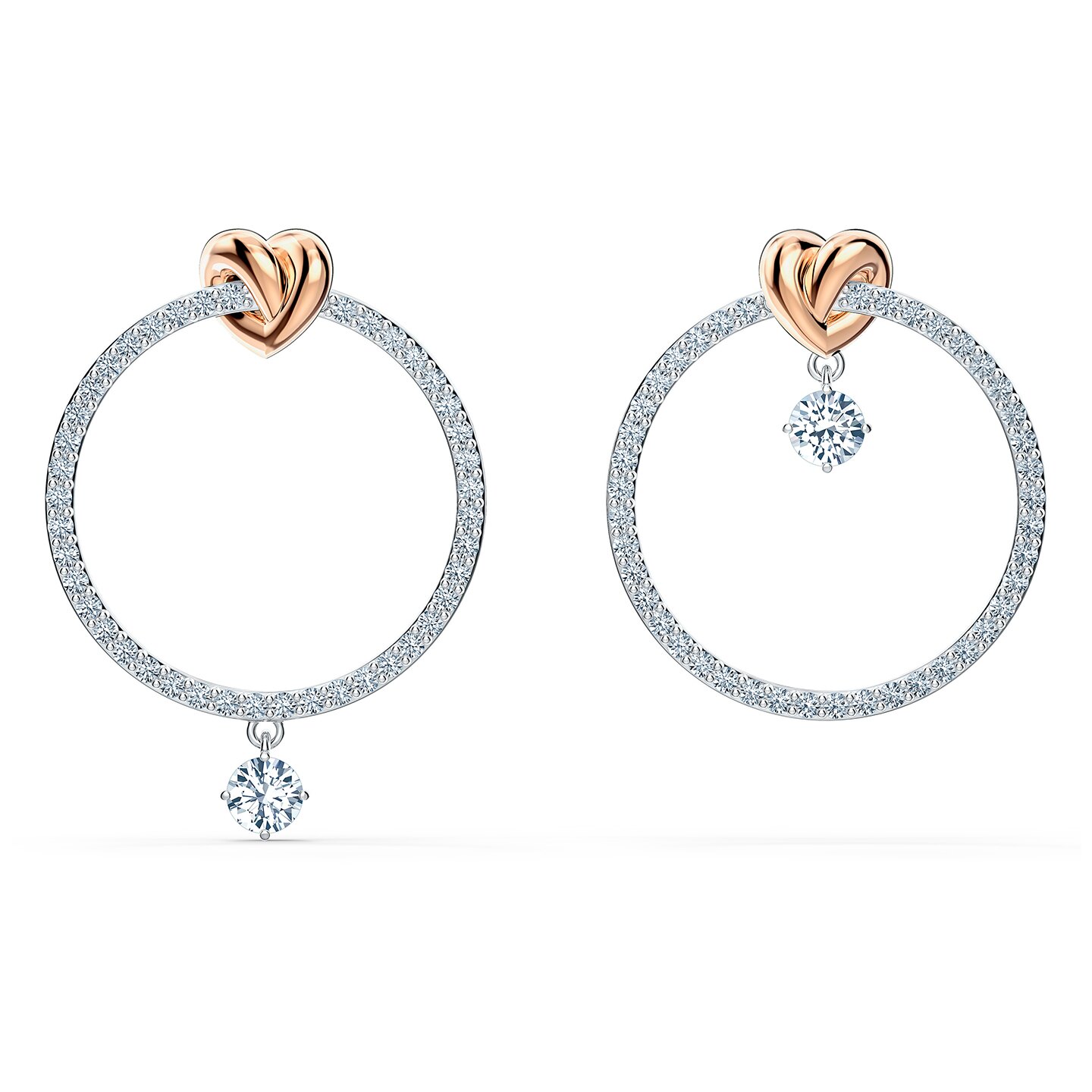 Kolczyki SWAROVSKI • Lifelong Heart Hoop 5517933 1