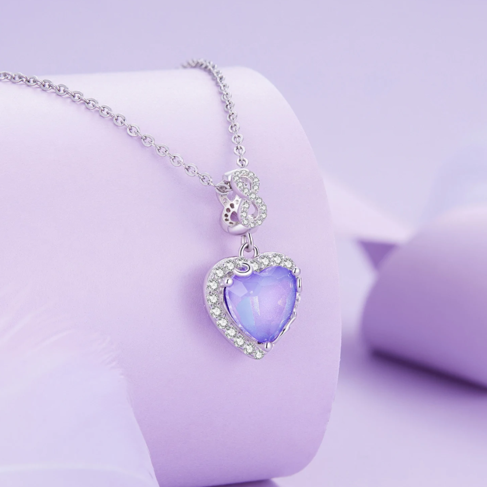 Charms Fioletowe serce nieskończoność FUG0960 3