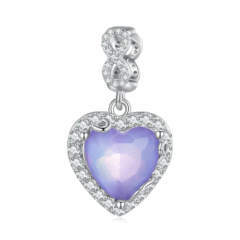 Charms Fioletowe serce nieskończoność FUG0960 1