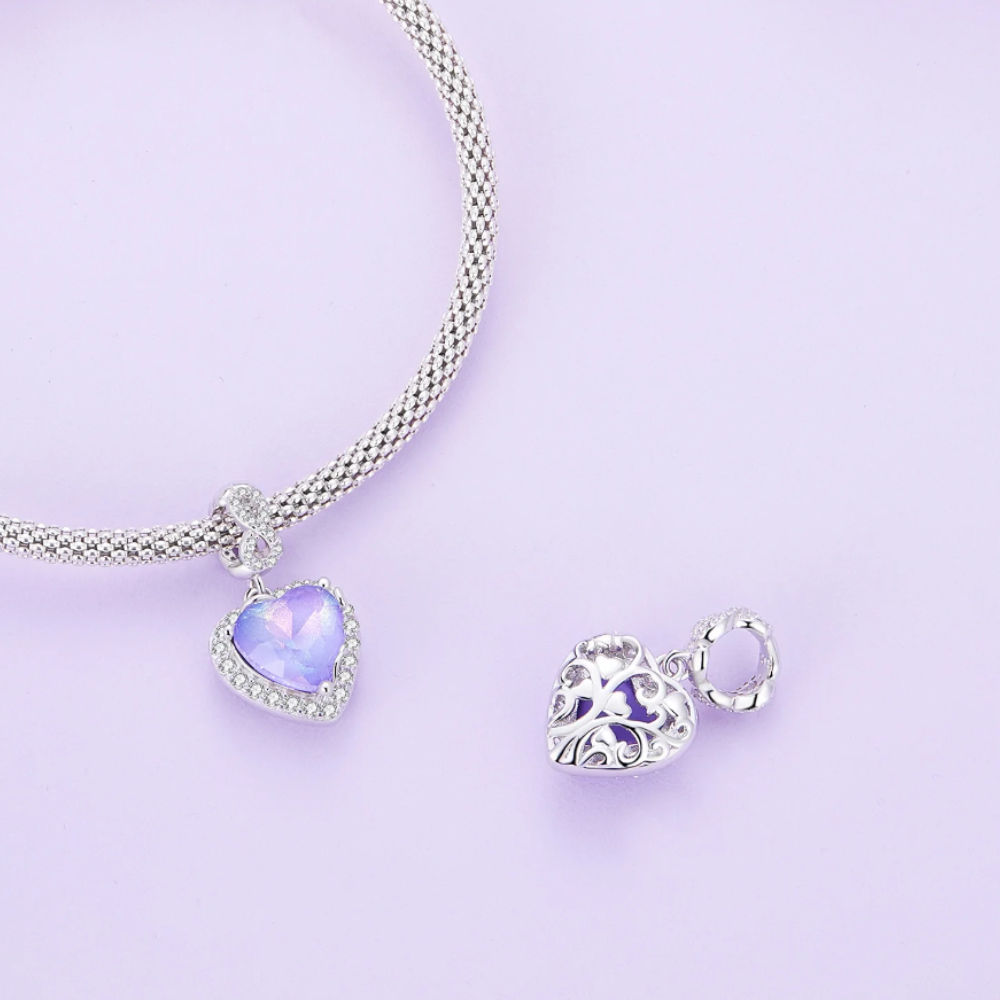 Charms Fioletowe serce nieskończoność FUG0960 2
